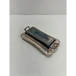 Vintage Silver‎ Plate Butter Dish by: Cresent Mark 3179 1960s Beautiful